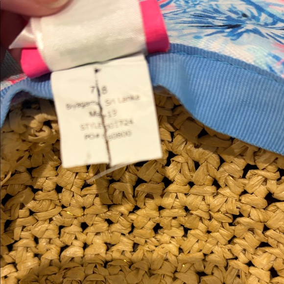 Lilly Pulitzer Floral Print Fabric with Pink and Blue Accents - Picture 4 of 6